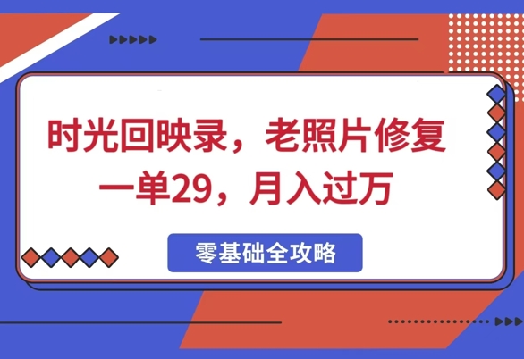 时光回映录，老照片修复一单29，月入过W-潜行者