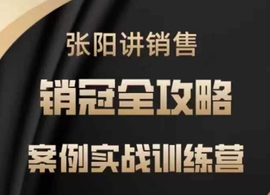 张阳讲销售实战训练营，​案例实战训练，销冠全攻略-潜行者
