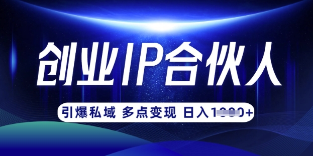 云帆·创业ip合伙人打造3.0，从0到1教你做网创，实现月入过W-潜行者