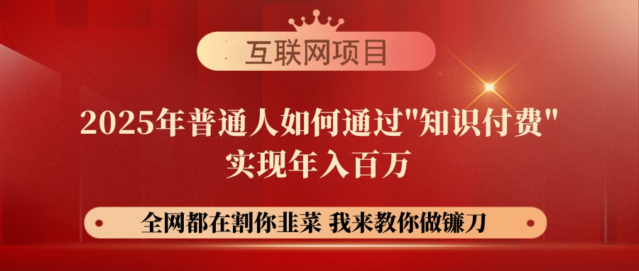 （14466期）【网创项目终点站-镰刀训练营超级IP合伙人】25年普通人如何通过“知识…-潜行者
