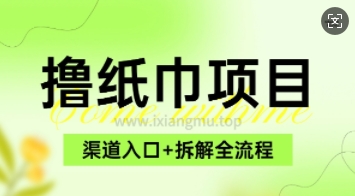 低价撸纸0元免单_项目拆解全流程+渠道入口-潜行者