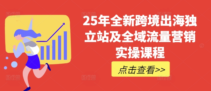 25年全新跨境出海独立站及全域流量营销实操课程，跨境电商独立站TIKTOK全域营销普货特货玩法大全-潜行者