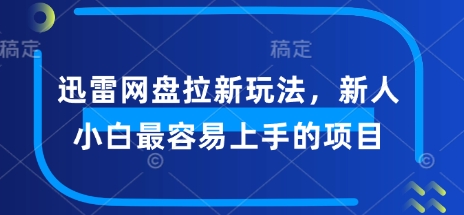 迅雷网盘拉新玩法，新人小白最容易上手的项目-潜行者
