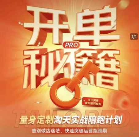 淘宝开单秘籍PRO，量身定制淘天实战陪跑计划，告别做店迷茫、快速突破运营瓶颈期-潜行者