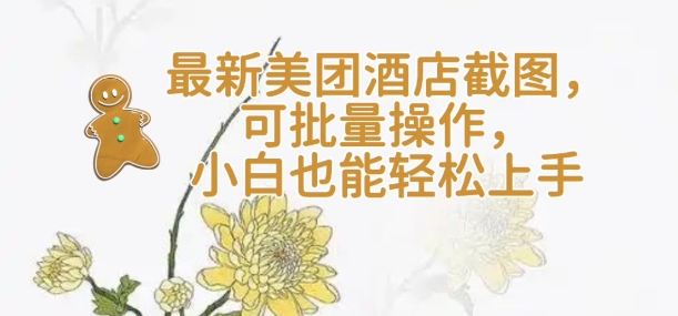 【轻云】最新美团酒店截图，可批量操作，小白也能轻松上手-潜行者