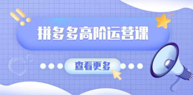 （14327期）拼多多高阶运营课：极致群爆款玩法，轻付费无尽复制，打造单品爆款之路-潜行者