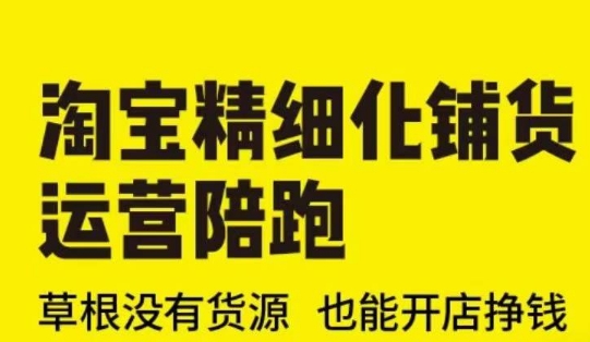 淘宝精细化铺货运营陪跑(部分更新至2025)，草根没有货源 也能开店挣钱-潜行者