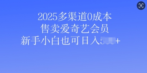 2025多渠道0成本售卖爱奇艺会员，新手小白也可日入多张-潜行者